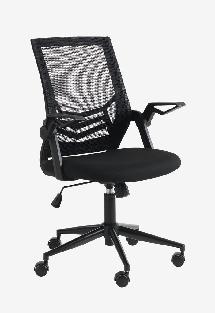 Desk chair ASPERUP black mesh/black fabric - JYSK