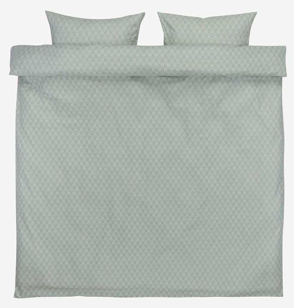 Flannel duvet cover set MARCELA Double dusty green - JYSK