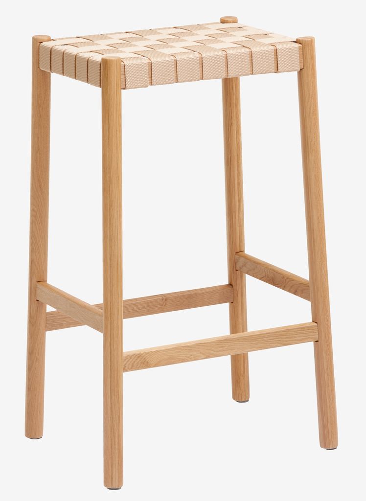 Bar stool VADEHAVET oak/natural - JYSK