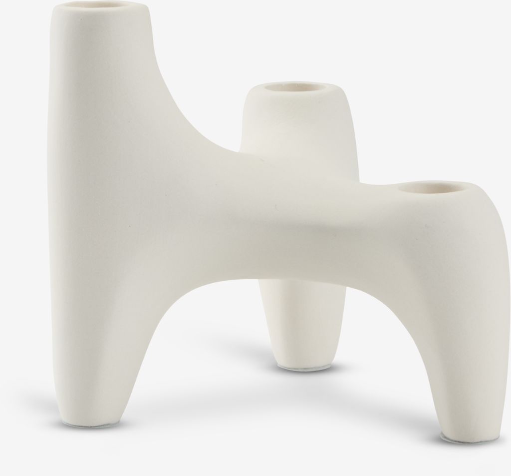 Candle holder VIGNIR W13xL16xH15cm off white - JYSK
