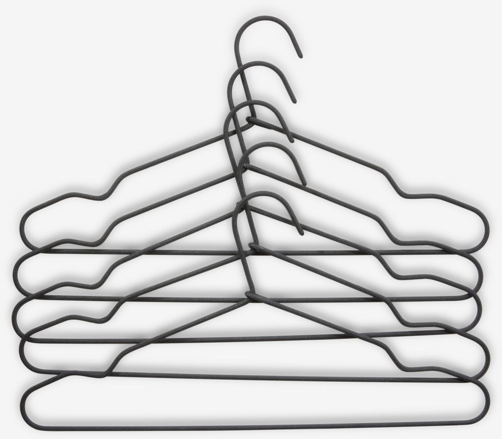 Hangers SVENSSON L40cm 5pcs/pk black - JYSK