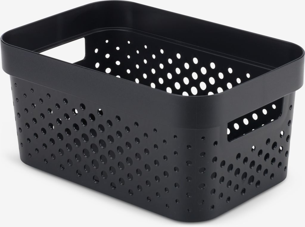 Basket INFINITY 4.5L plastic black - JYSK