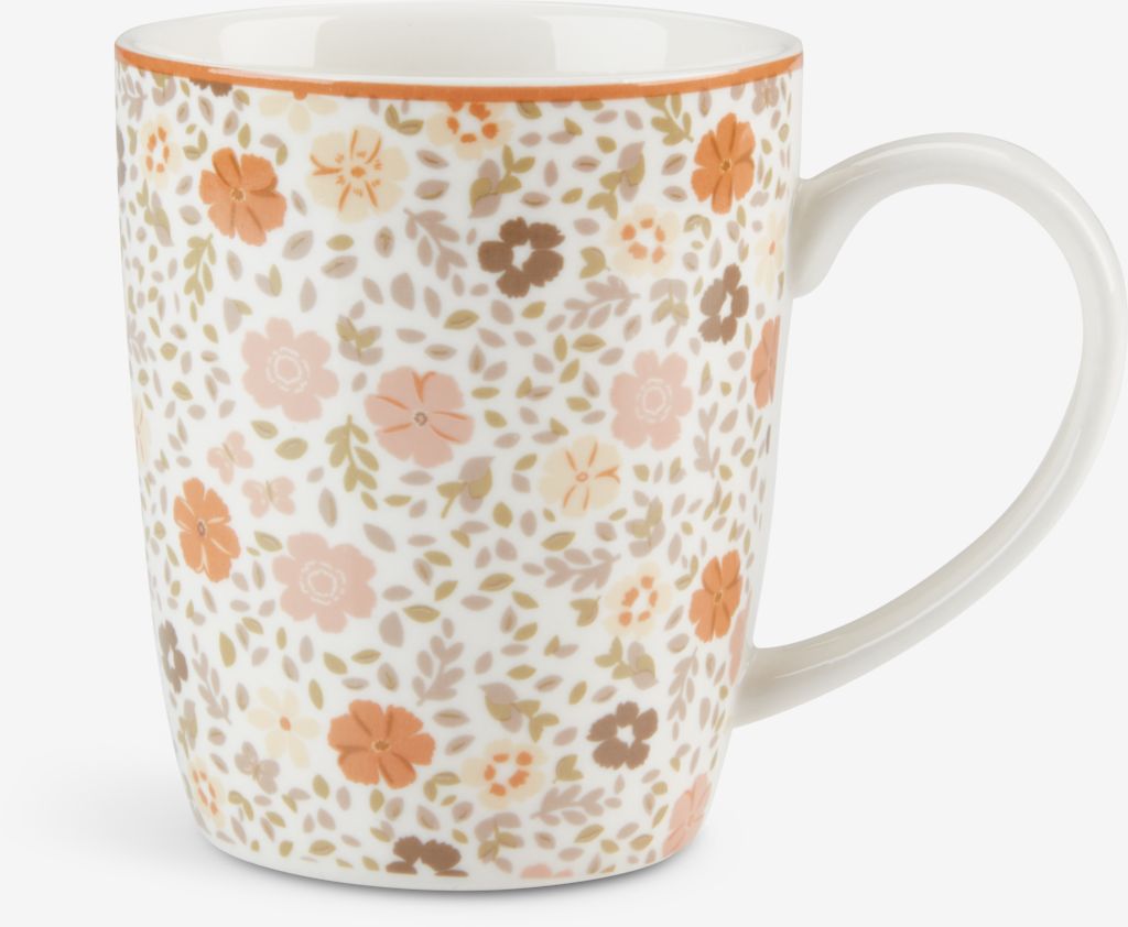 Mug VETLE D8xH10cm 350ml flower print - JYSK