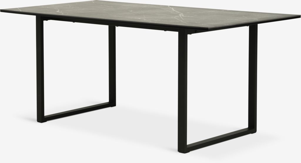 Dining table MOSELUND 90x180 ceramic black - JYSK