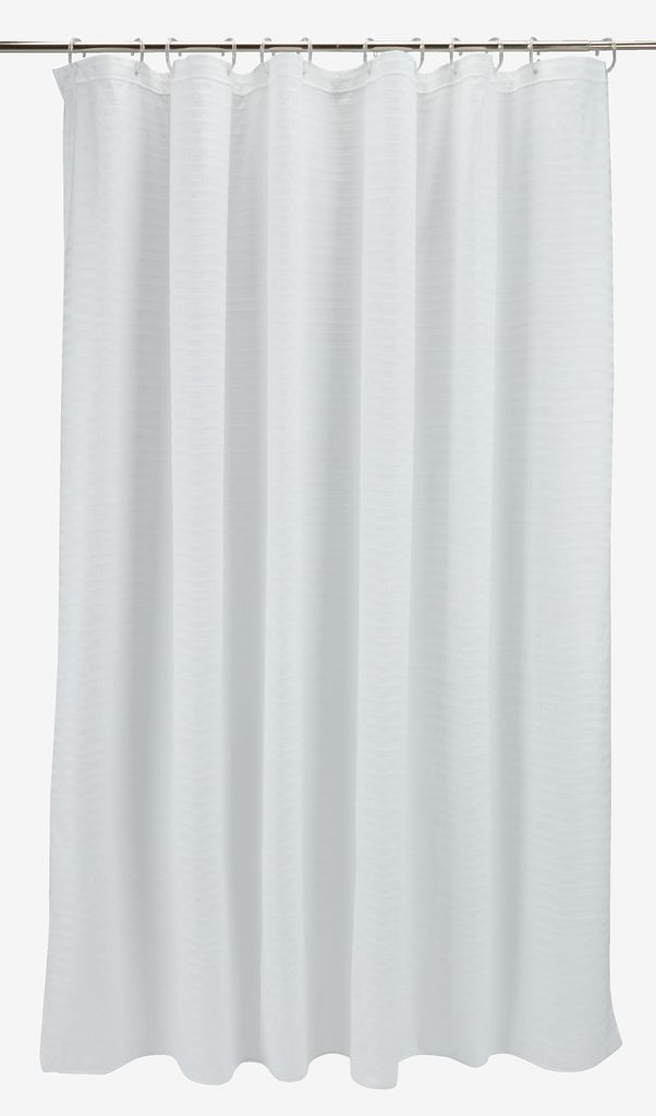 Shower curtain LOTTEFORS 180x200 white KRONBORG - JYSK