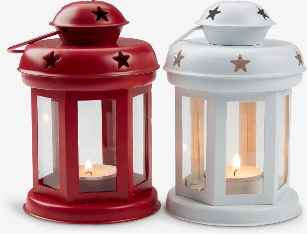 Lantern AUDHUMLE D10cm metal/glass assorted - JYSK