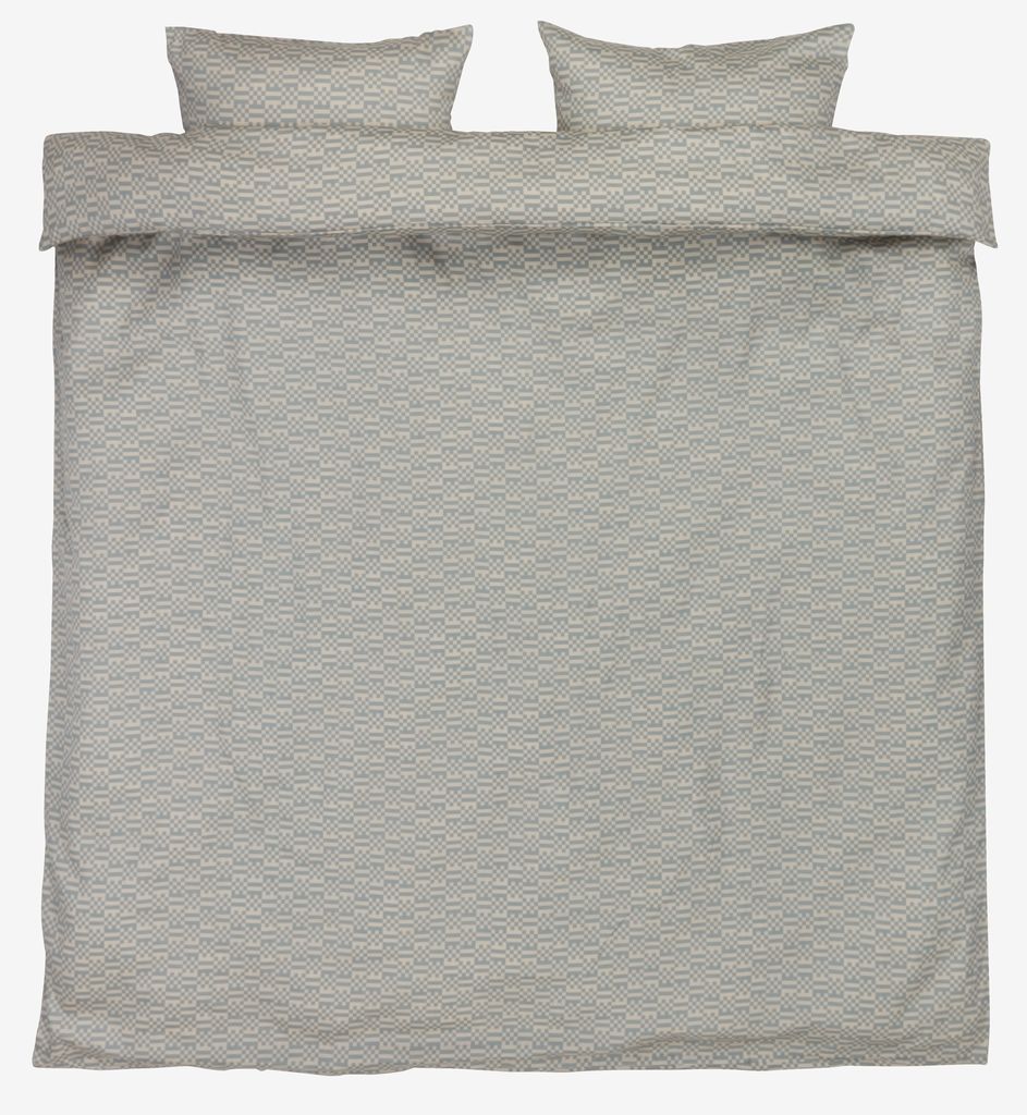 Sateen Duvet cover set TESSA Double aqua - JYSK