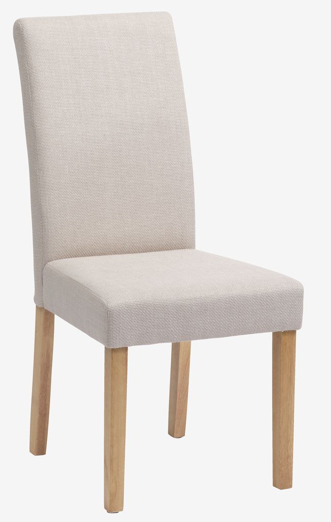 Dining chair TUREBY beige fabric - JYSK