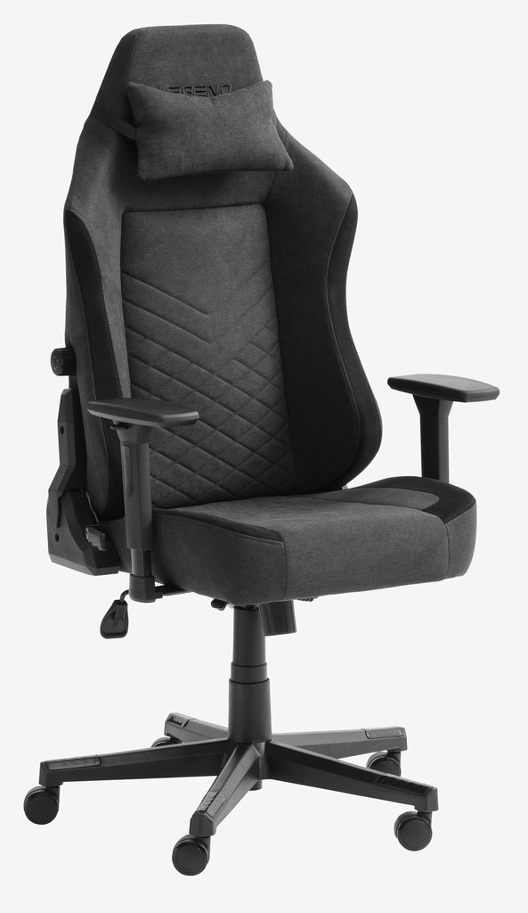 Gaming chair ABILDAA anthracite grey fabric - JYSK