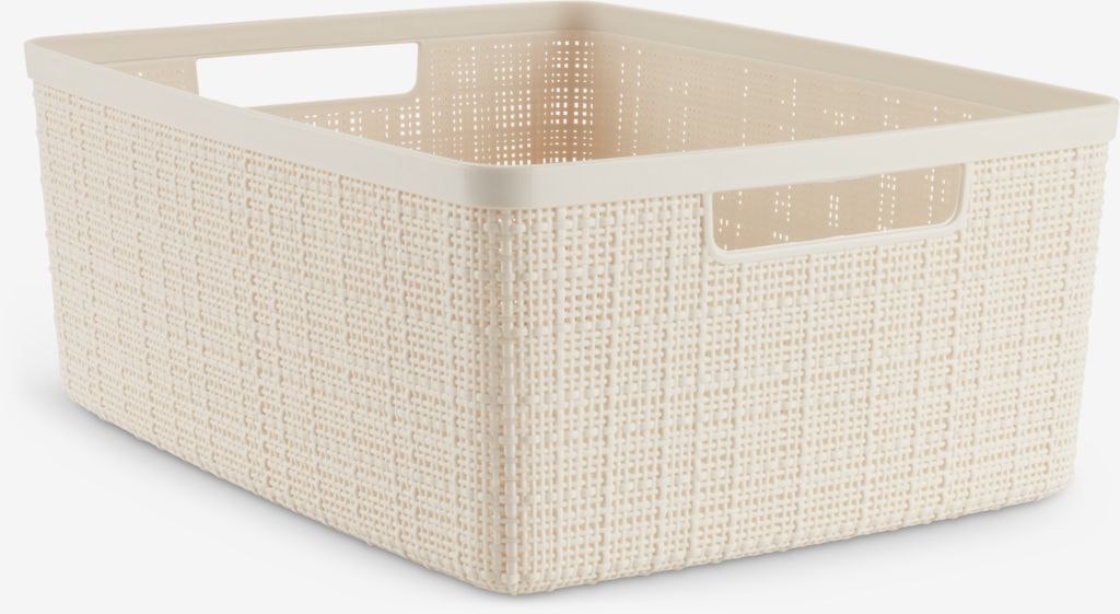 Basket JUTE 12L plastic off-white - JYSK