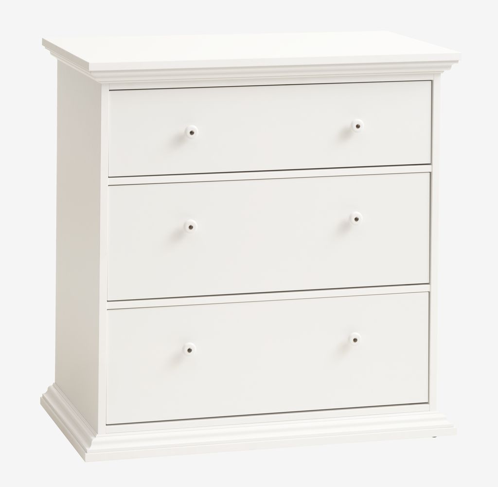 3 drawer chest FREDENSBORG white - JYSK