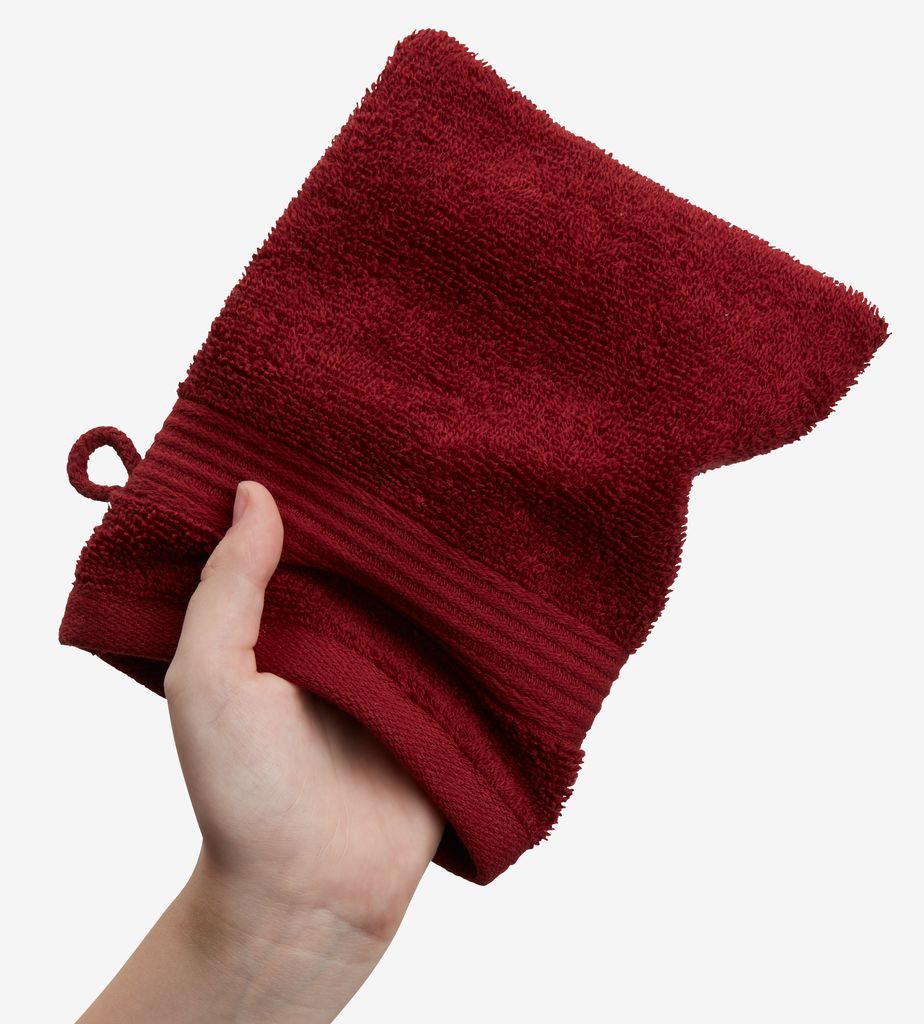 Wash glove KARLSTAD 15x20 burgundy - JYSK