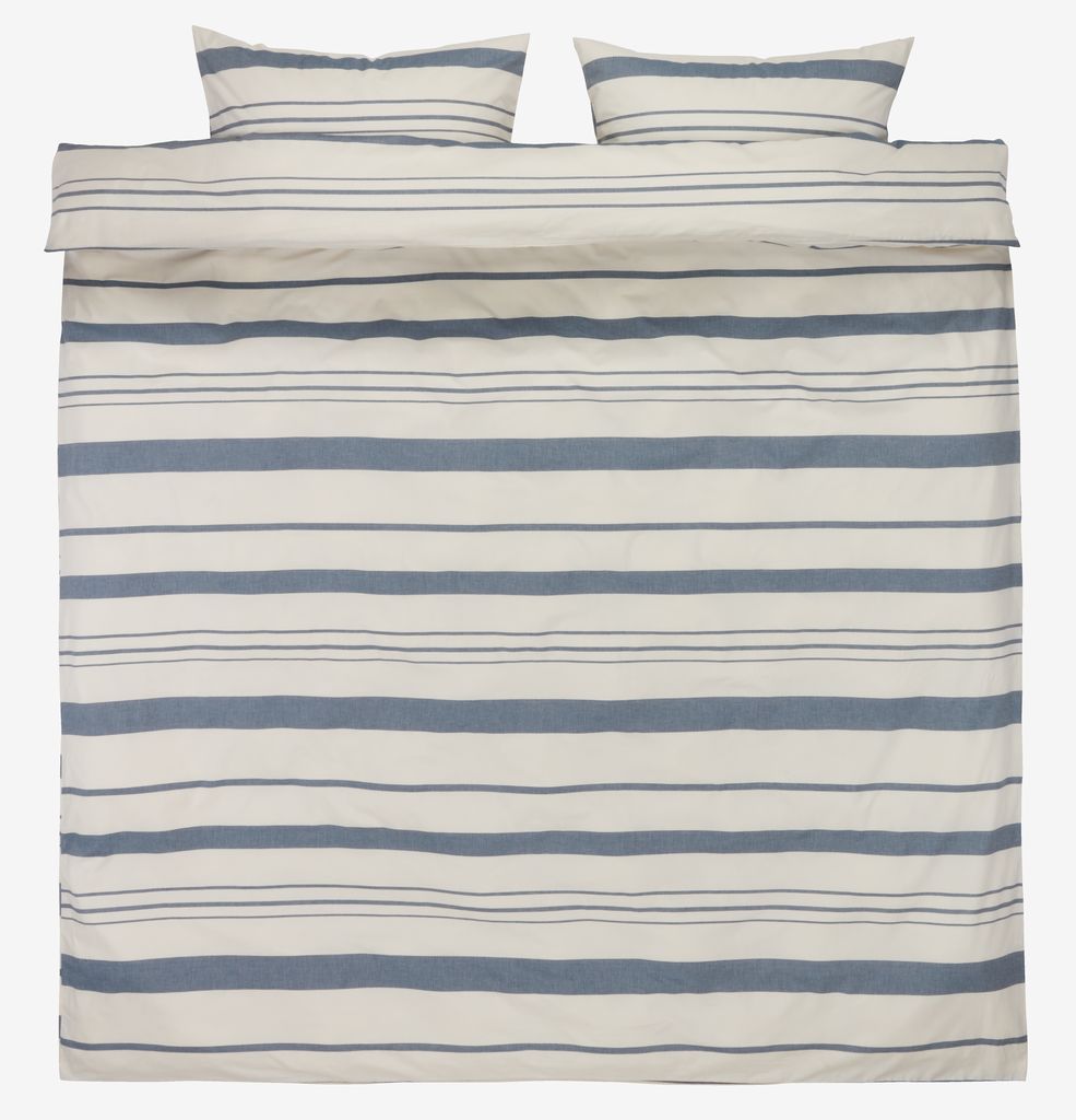 Duvet cover set SILJE Yarn dyed Double navy - JYSK