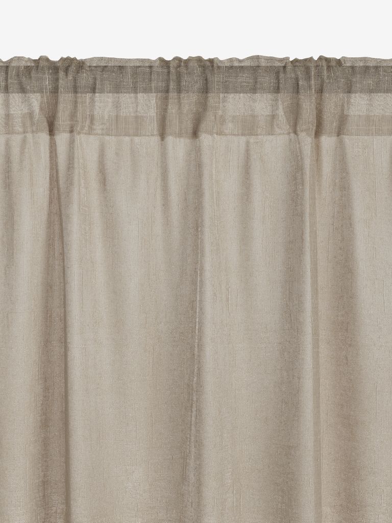 Curtain AGA 1x140x300 linen-look khaki - JYSK