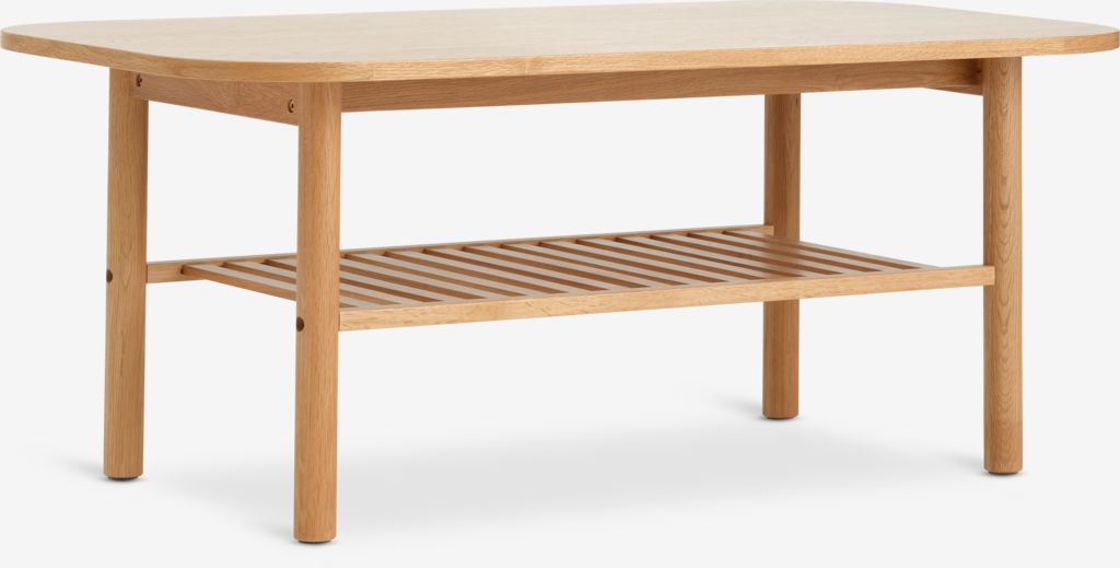 Coffee table LYNGVIG 60x110 w/shelf oak - JYSK