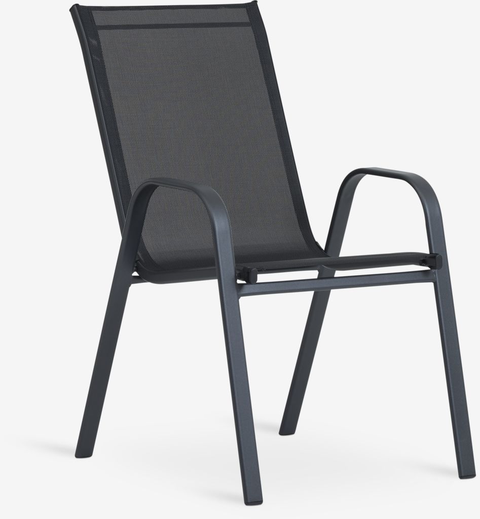 Stacking chair LEKNES black - JYSK