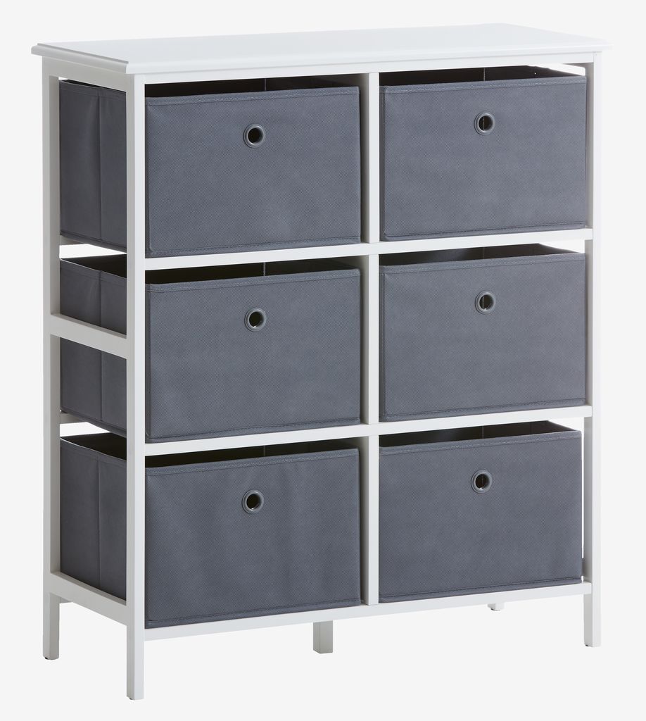 3+3 boxes chest ODBY white/grey - JYSK