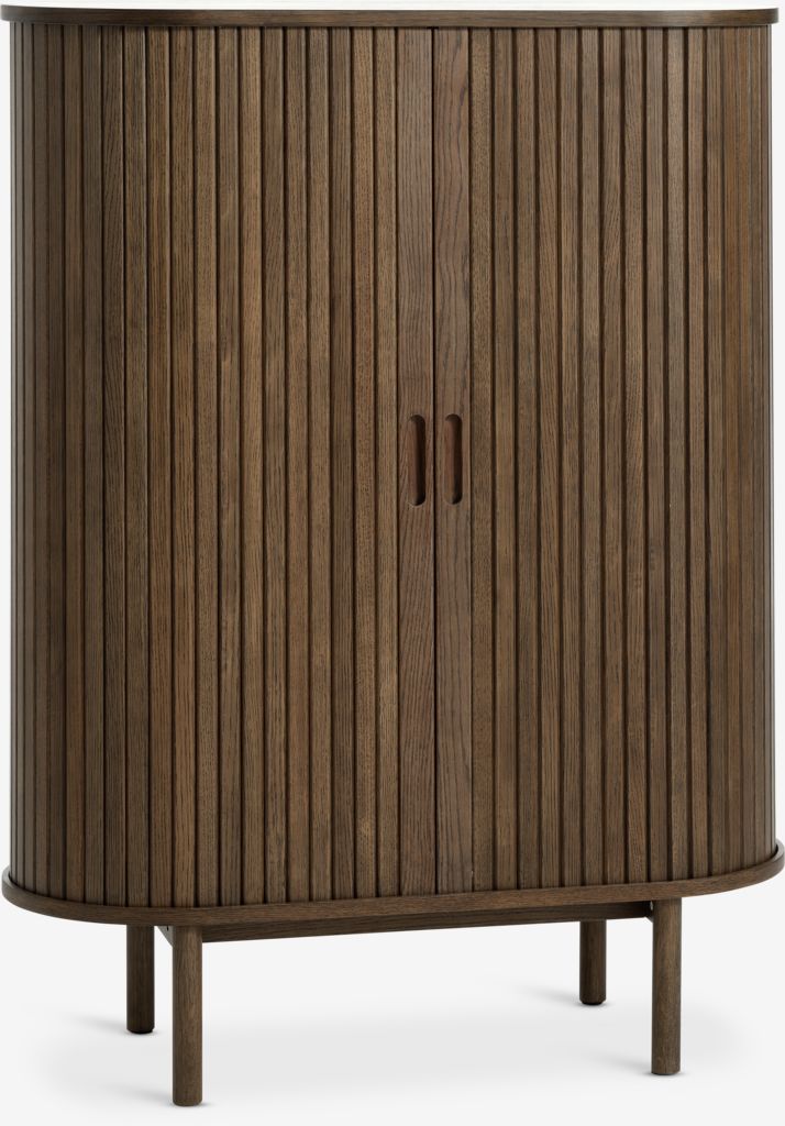 Cabinet LYNGVIG 90 cm 2 tambour doors dark oak - JYSK