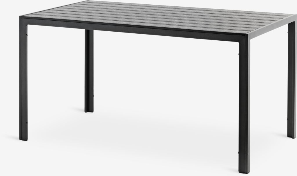 Garden table JERSORE W80xL140 black - JYSK