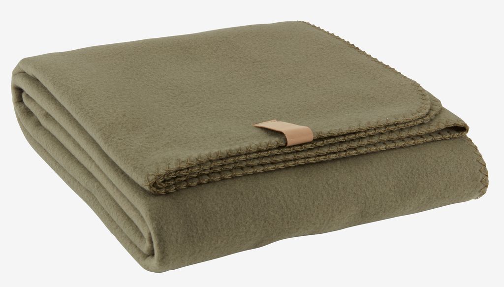 Fleece throw DAGLILJE 130x170 green - JYSK