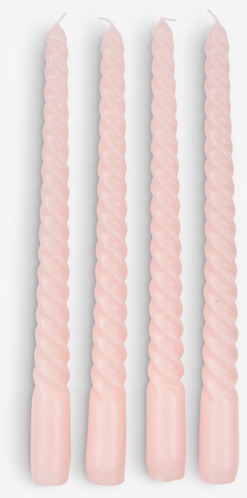 Candle BALDUR H26cm rose pack of 4 - JYSK