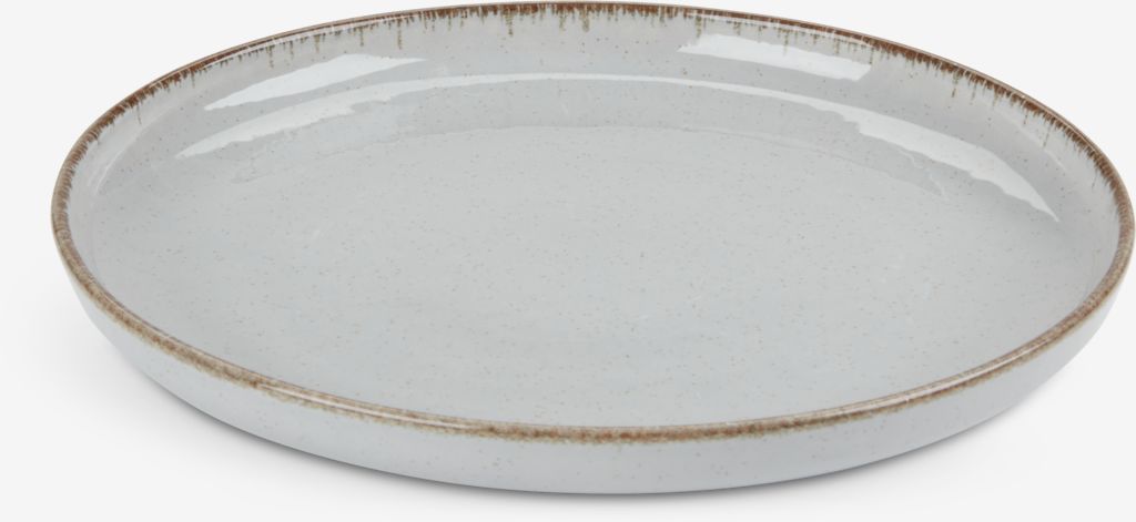 Plate FERDUS D19cm porcelain grey - JYSK