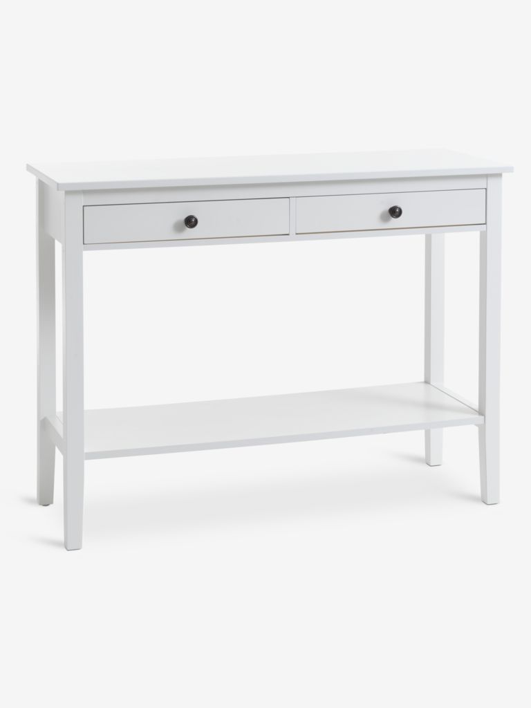 Console table NORDBY 40x110 2 drawers 1 shelf white - JYSK