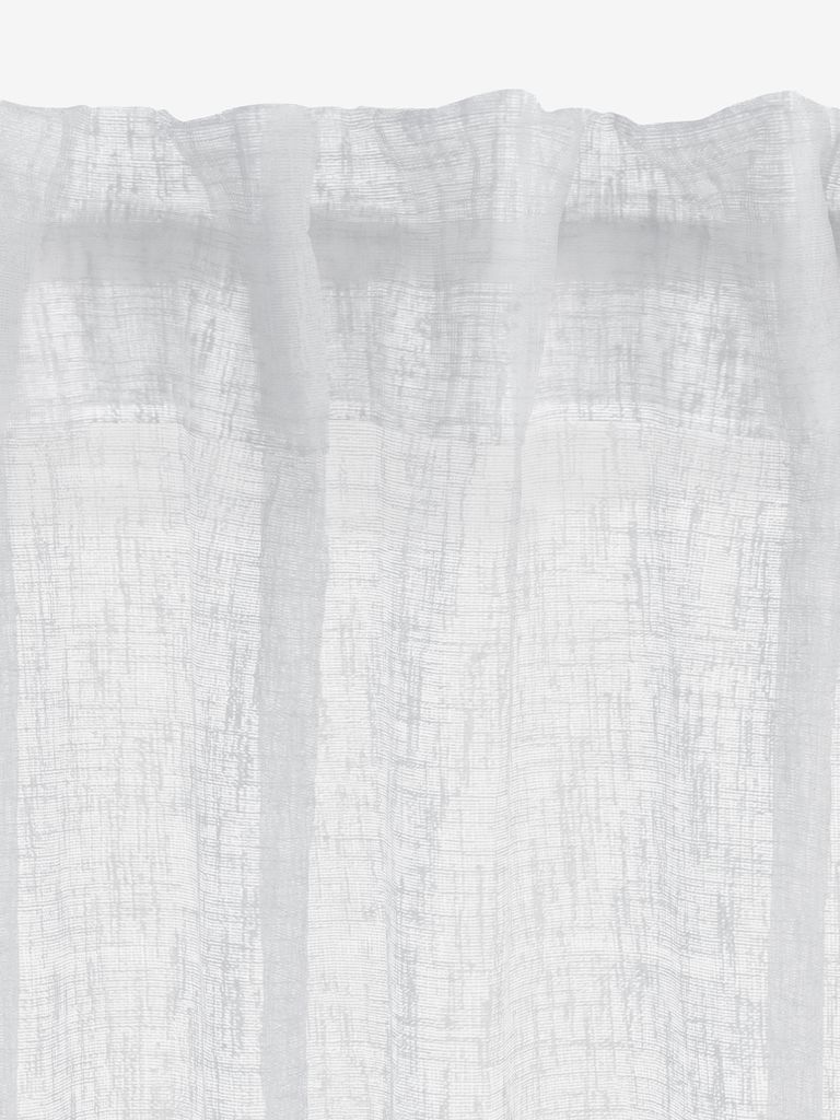 Curtain UNNEN 1x140x300 linen-look white - JYSK