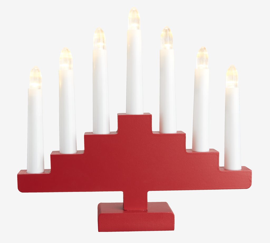 Candle arch HILDEGUN W24cm w/7 LED and timer - JYSK