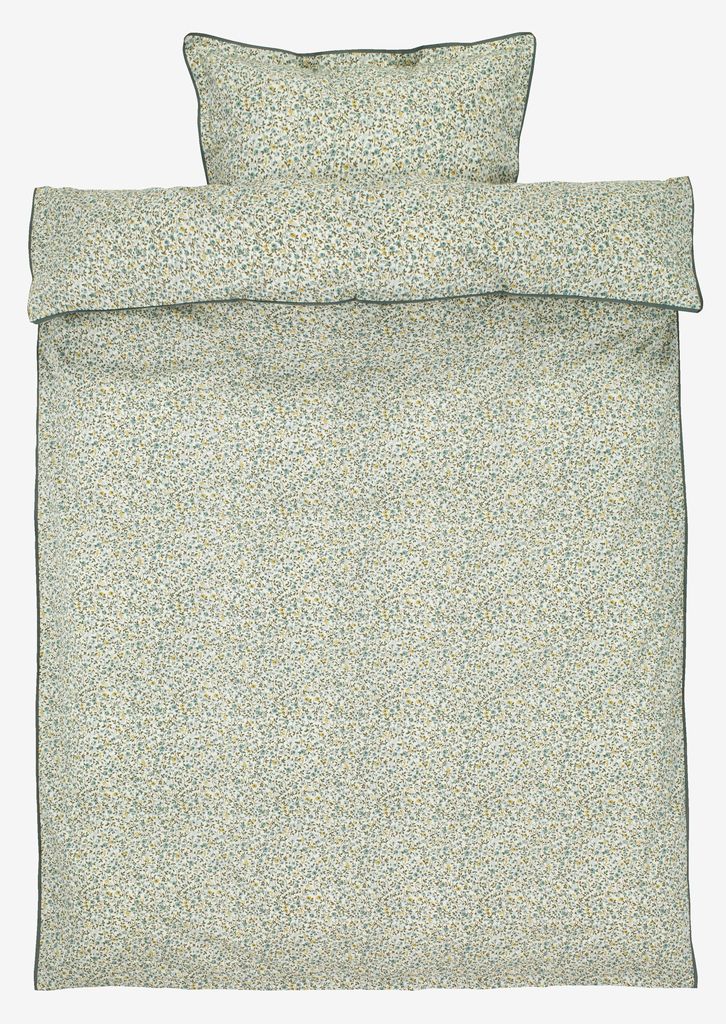 Percale duvet cover set EMILY Single blue - JYSK