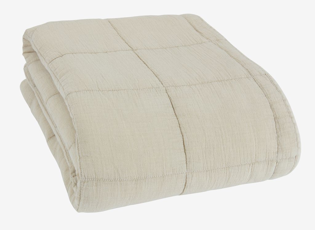 Quilted blanket VALMUE 130x180 beige - JYSK