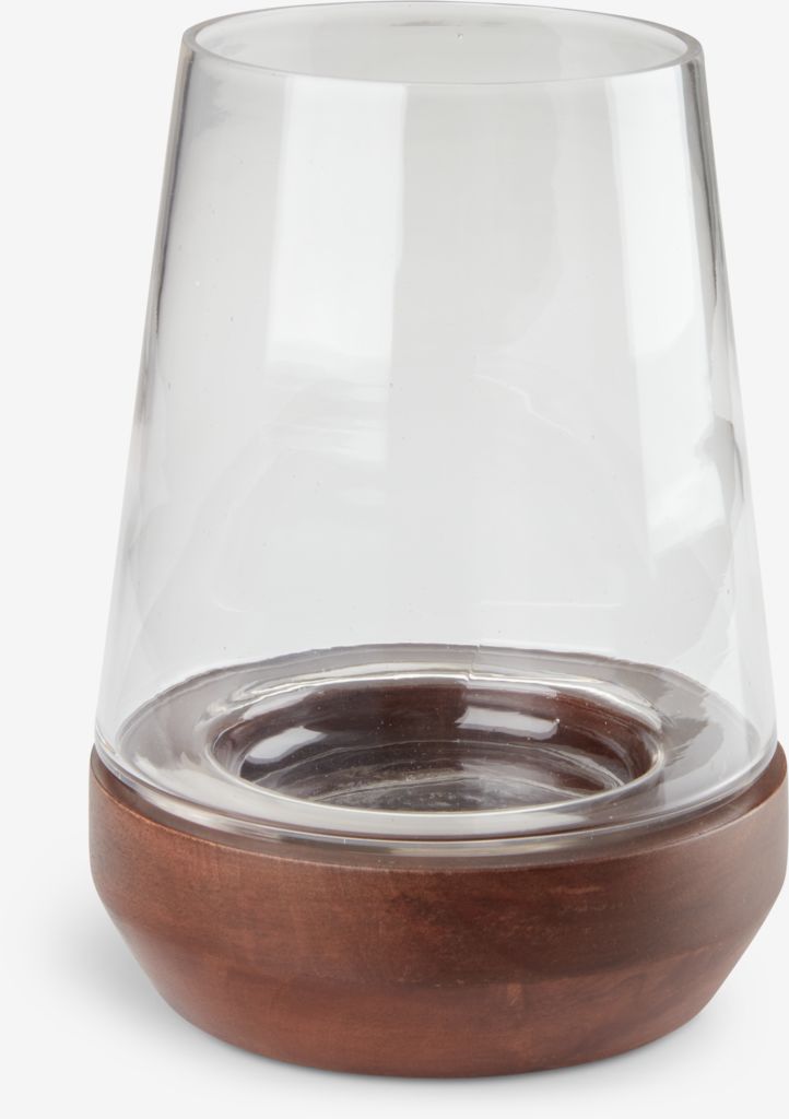 Hurricane DARIUS D15xH21cm clear/brown - JYSK