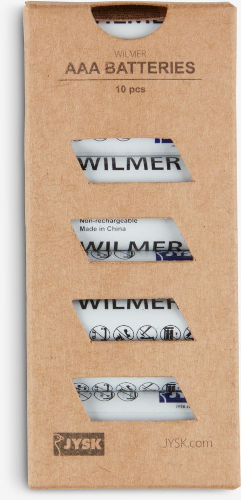 Batteries WILMER AAA pack of 10 - JYSK