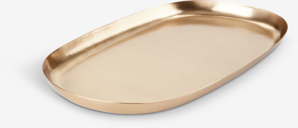 Decorative tray NIELSEN W17xL30cm brass - JYSK