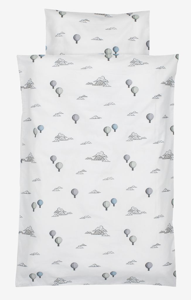 Baby duvet cover set LIV 70x100 white/purple - JYSK