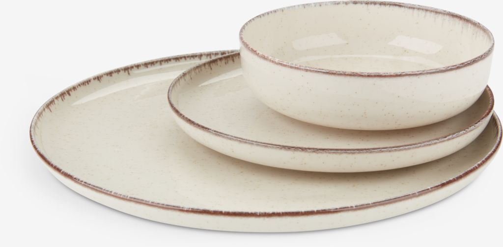 Plate FERDUS D19cm stoneware beige - JYSK