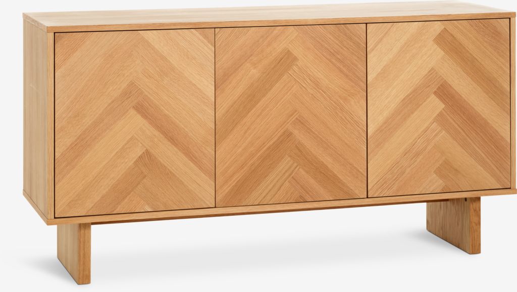 Sideboard HARESKOV 3 doors oak - JYSK