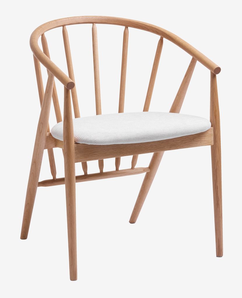 Dining chair ARNBORG oak/off-white - JYSK