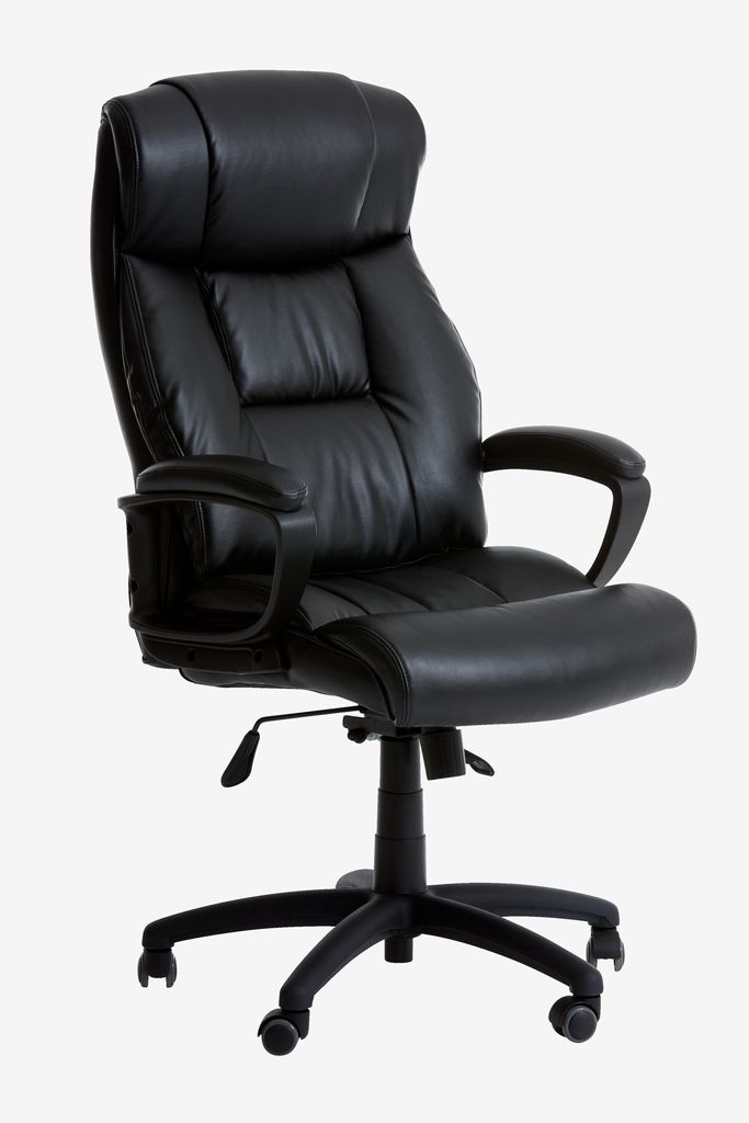 Office chair TJELE black faux leather/black - JYSK