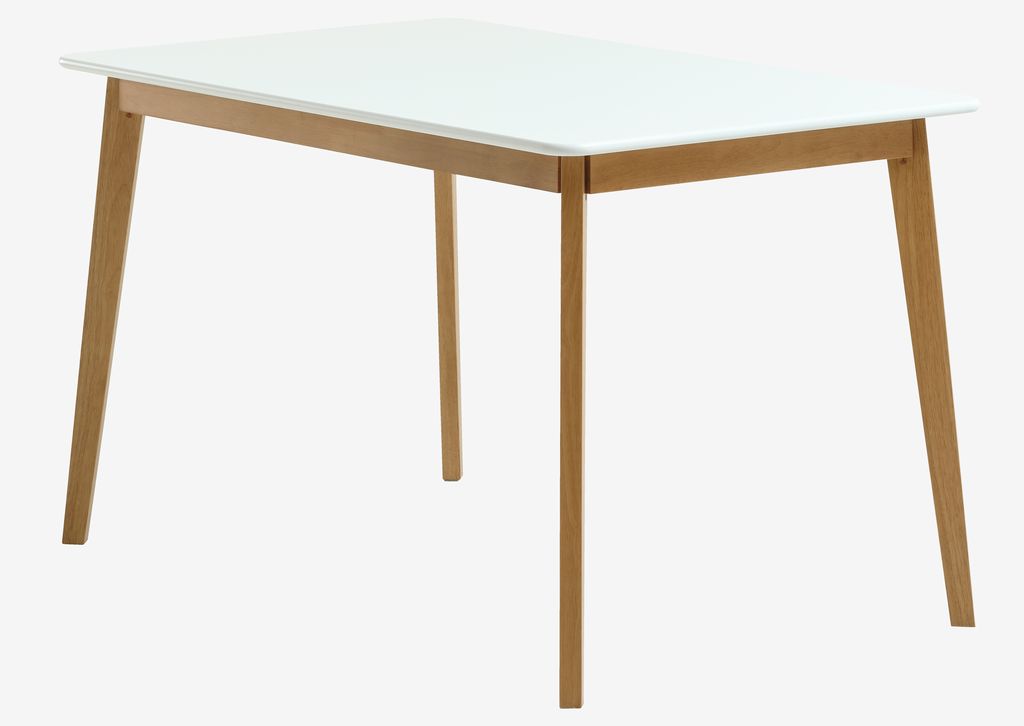 Dining table JEGIND 80x130 white/oak colour - JYSK