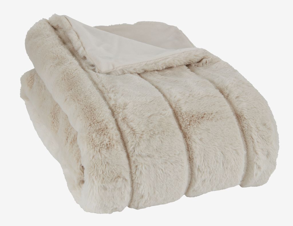 Throw STAVKLOKKE 130x170 beige - JYSK