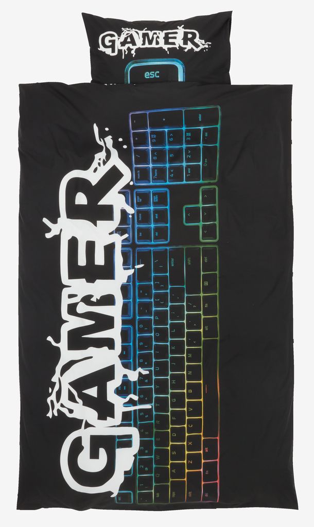 Duvet cover set GAMING Single black - JYSK