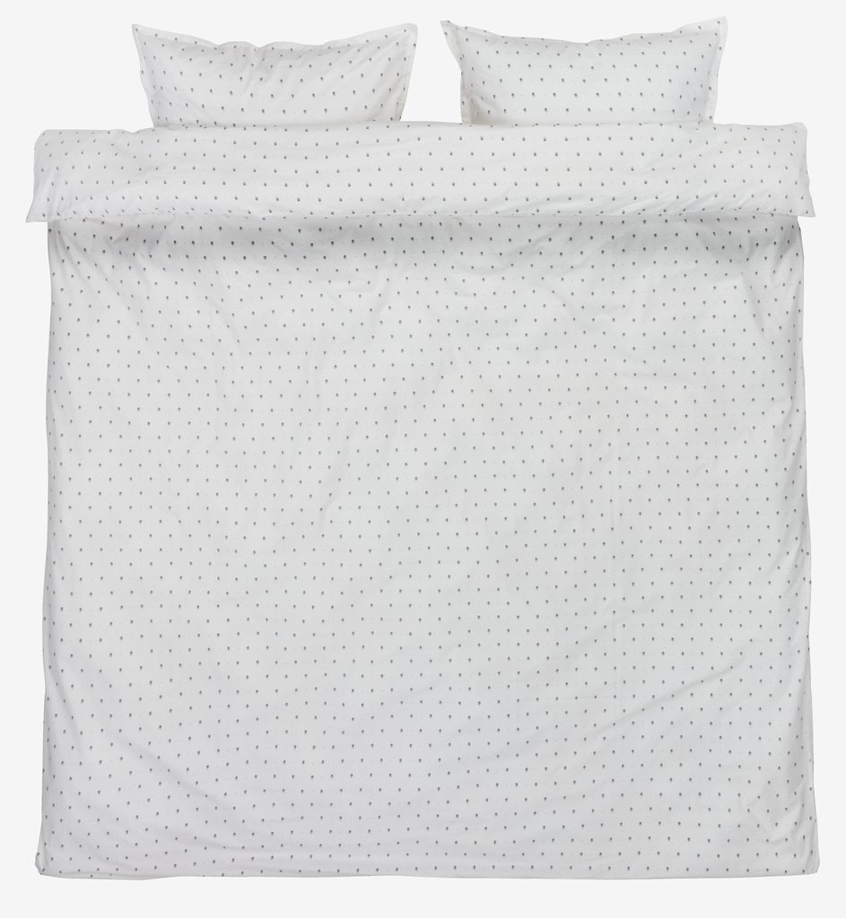 Percale duvet cover set OLGA Double blue/white - JYSK