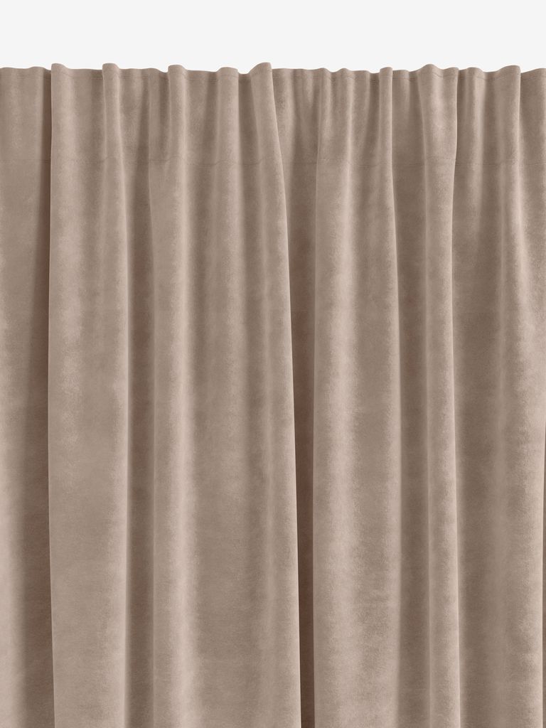 Curtain AUSTRA 1x140x300 velvet taupe - JYSK