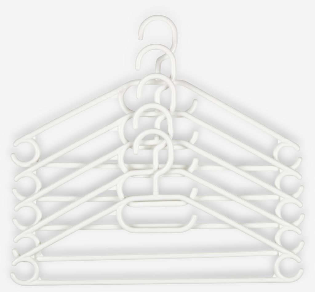 Hangers TRYGVE white pack of 5 - JYSK