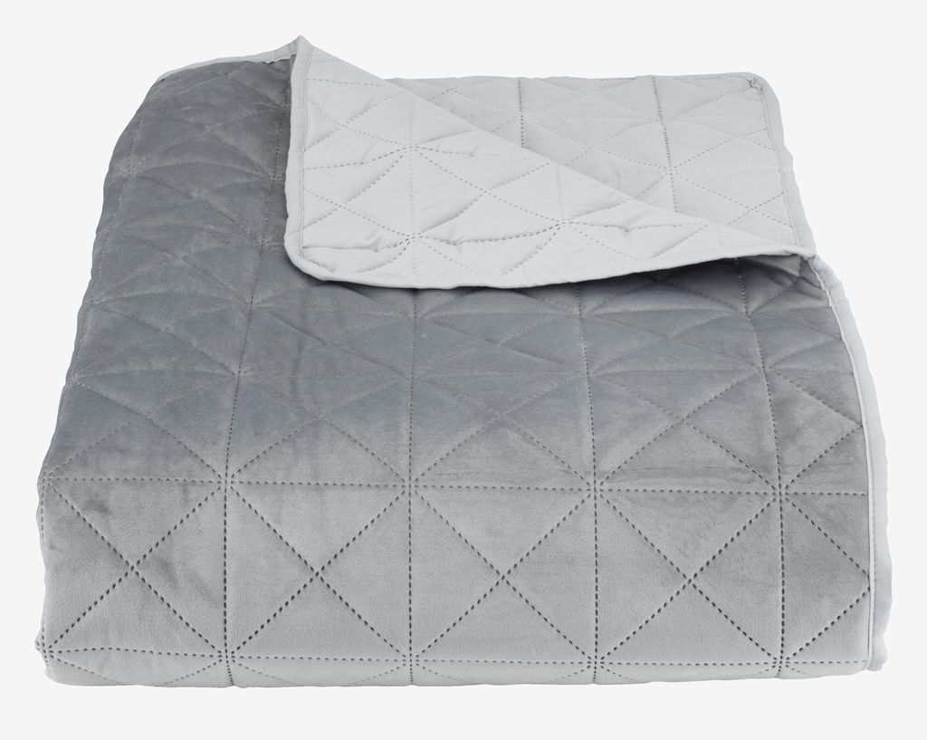 Bedspread ENGBLOMME 220x240 grey - JYSK