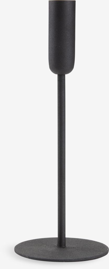 Candlestick OLAV D9xH24cm black - JYSK