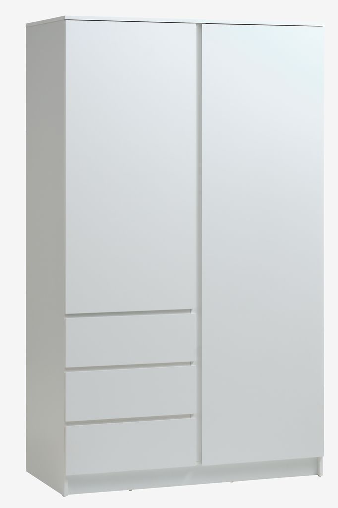 Wardrobe LIMFJORDEN 120x200 combi white - JYSK