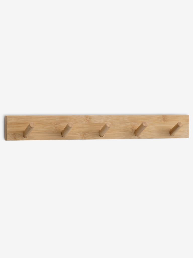 Coat rack MOLLERUP 5 hooks bamboo - JYSK