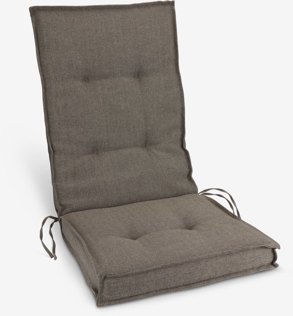 Garden cushion recliner chair REBSENGE dark sand - JYSK